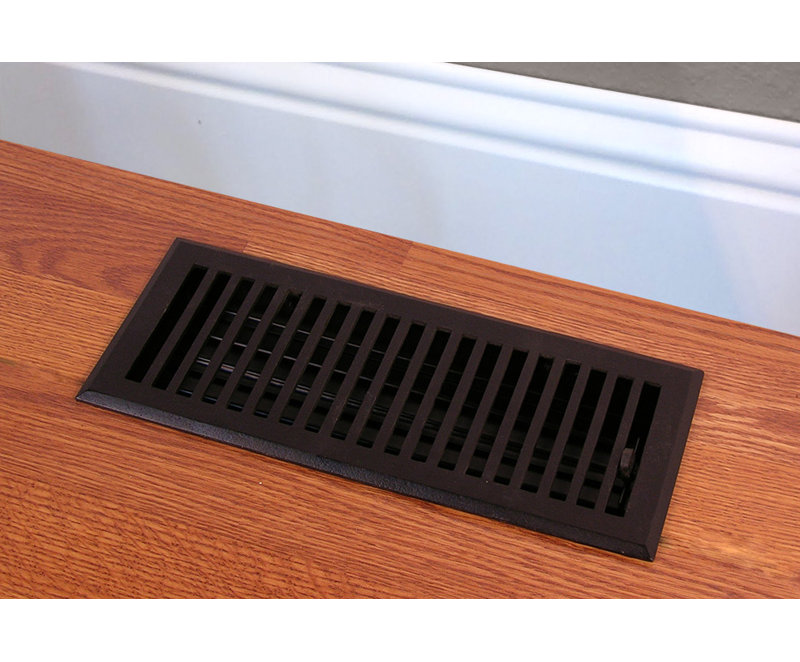 HRVents Solid Cast Iron Contemporary Vent Cover in Black Wayfair